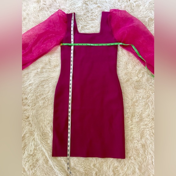 NWT House of Harlow 1960 Fuchsia Corset Compression Knit Mini Dress Size Small - Picture 6 of 8